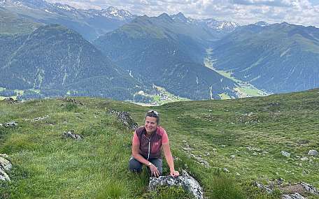 Woman in the mountains