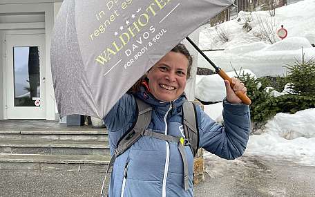 Woman with umbrella