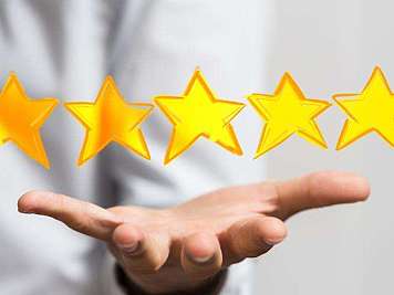 Hand with five stars