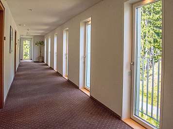 Bright hallway with windows