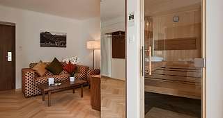 Junior Suite Sauna im Waldhotel Davos